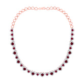 3 1/3CTW-DIA CN 11 CTW HS-RU NAT GEM FASHION HEART NECKLACE (16 INCH)